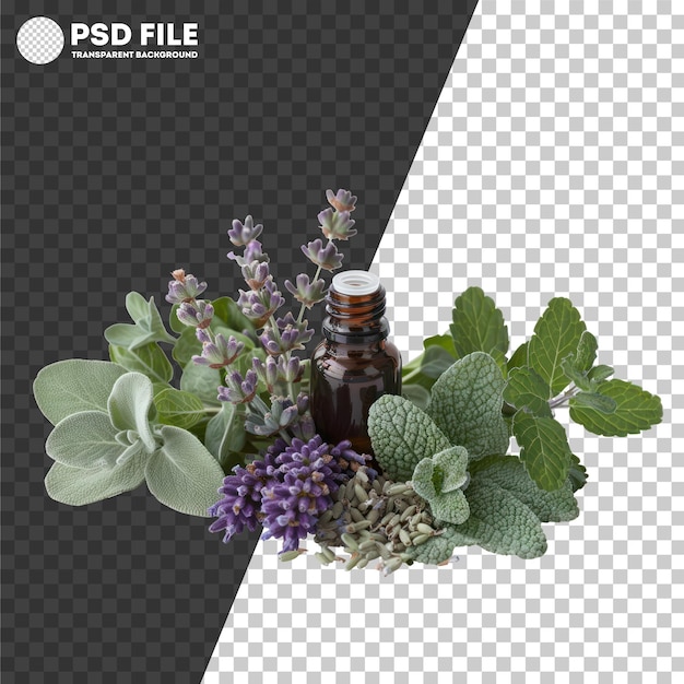 PSD Assortimento di erbe culinarie fresche