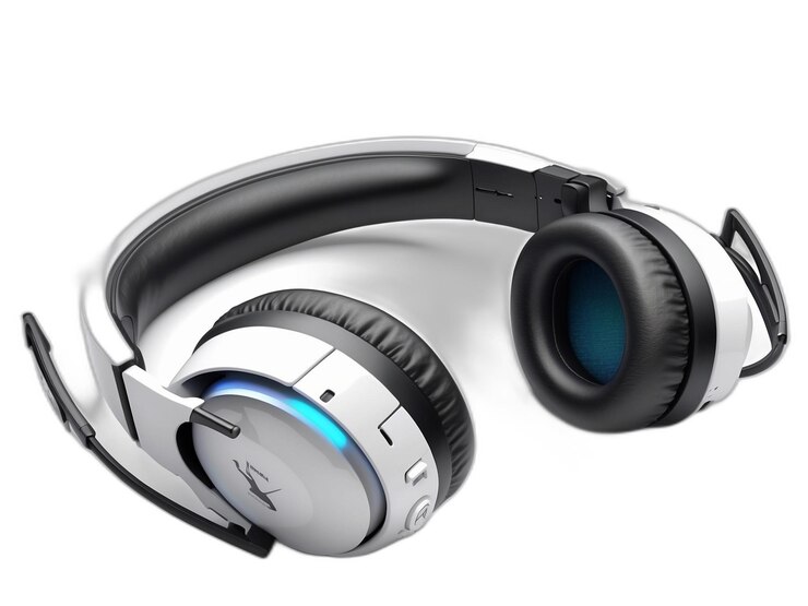 PSD psd de auriculares en un fondo blanco