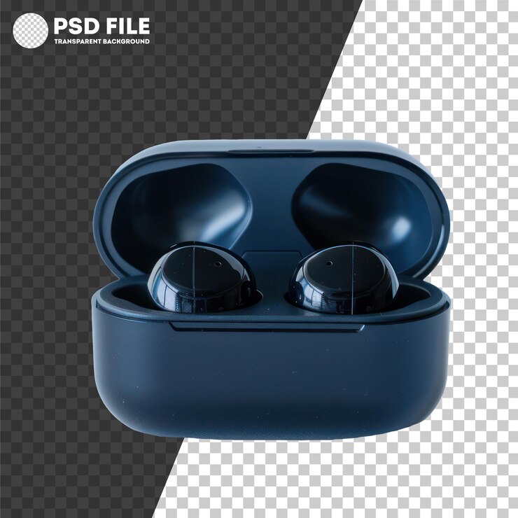 PSD psd auriculares inalámbricos modernos en caja de carga