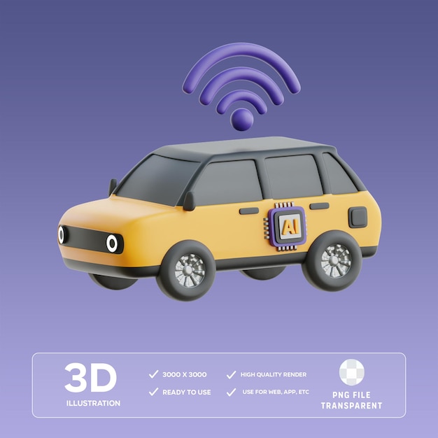 PSD-autonome 3D-Illustration des Autos