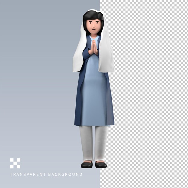 PSD AVATAR FEME EID MUBARAK Ilustración en 3D de la película