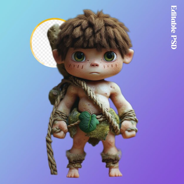 PSD psd baby cute personaje humano renderizado en 3d