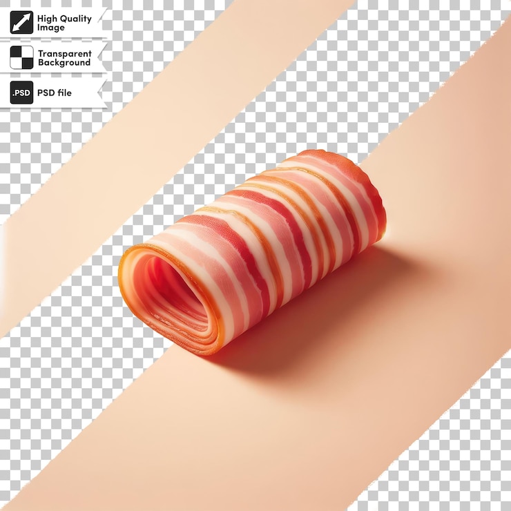 PSD psd baconscheibe auf durchsichtigem hintergrund