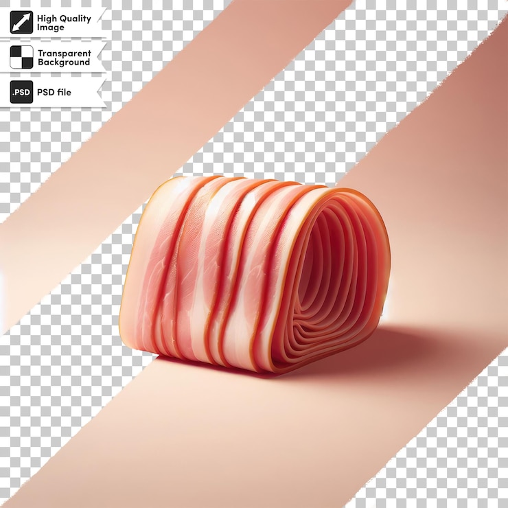 PSD psd baconscheibe auf durchsichtigem hintergrund