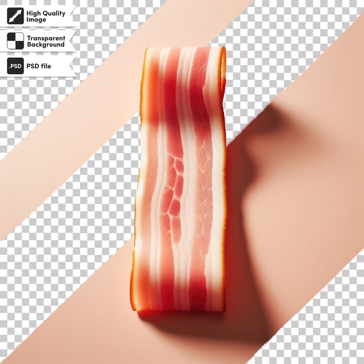PSD psd baconscheibe auf durchsichtigem hintergrund