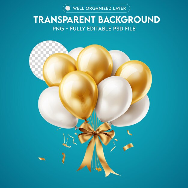 PSD psd ballons feierlichkeiten geschenke png transparent