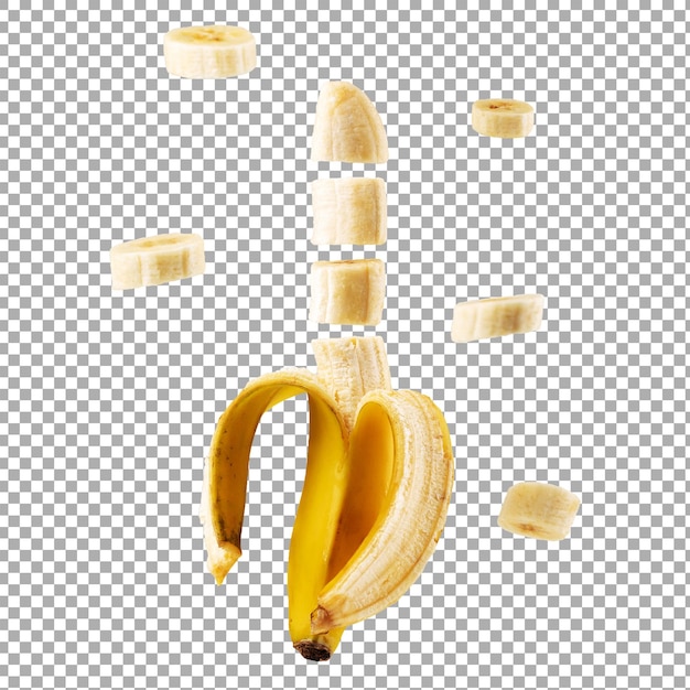 PSD Banana isolata sullo strato alfa