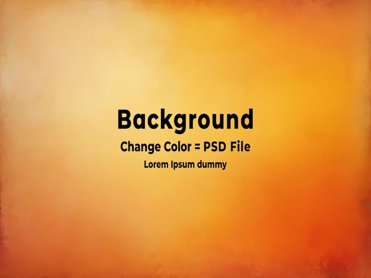 PSD psd bandeira de parede horizontal de textura grunge amarela e laranja de cimento ou concreto com fundo em branco