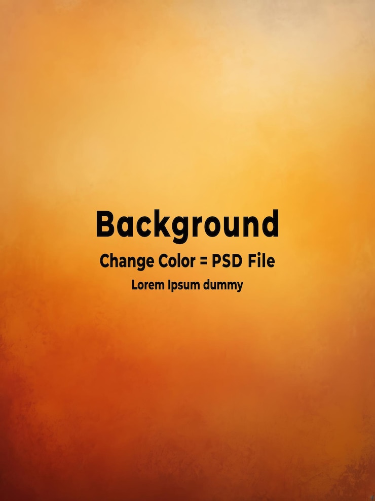 PSD psd bandeira de parede horizontal de textura grunge amarela e laranja de cimento ou concreto com fundo em branco