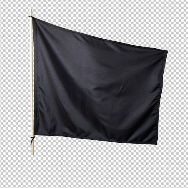 PSD psd de una bandera negra sobre un fondo transparente