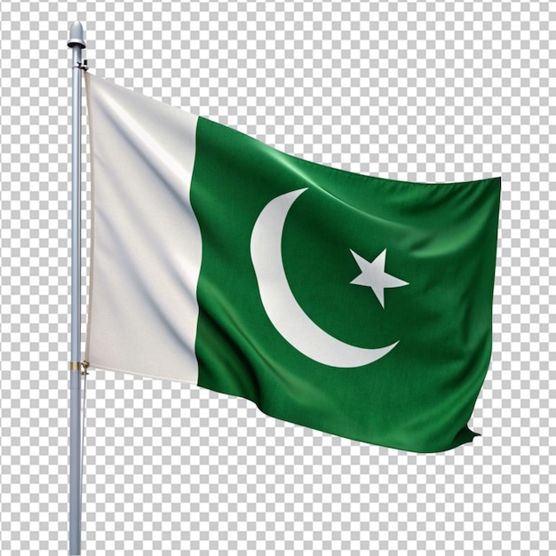 PSD psd de una bandera de pakistán en un fondo transparente