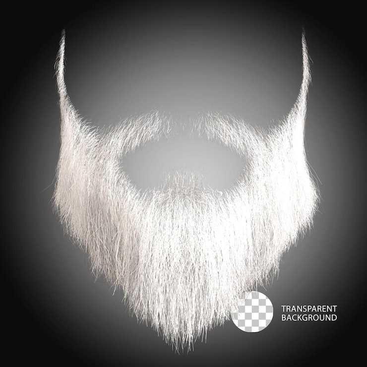 PSD psd barba bigote aislado renderizado en 3d