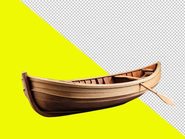 PSD psd de un barco de madera sobre un fondo transparente