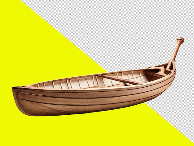 PSD psd de un barco de madera sobre un fondo transparente