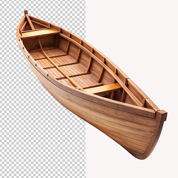 PSD psd d'un bateau en bois sur un fond transparent