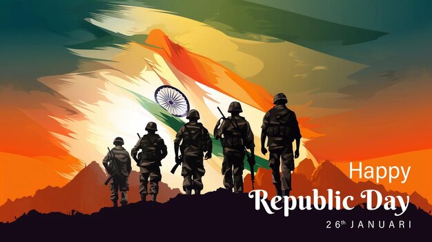 PSD psd bearbeitbar glückliches 76. tag der republik indiens poster design
