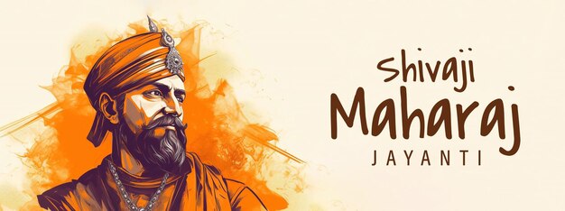 PSD psd-bearbeitbare illustration von chhatrapati shivaji maharaj indischer maratha-krieger-könig-poster-design