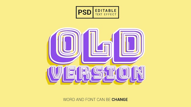 PSD-bearbeitbarer Texteffekt der alten Version