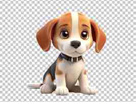 PSD psd de un bebé beagle de dibujos animados en 3d