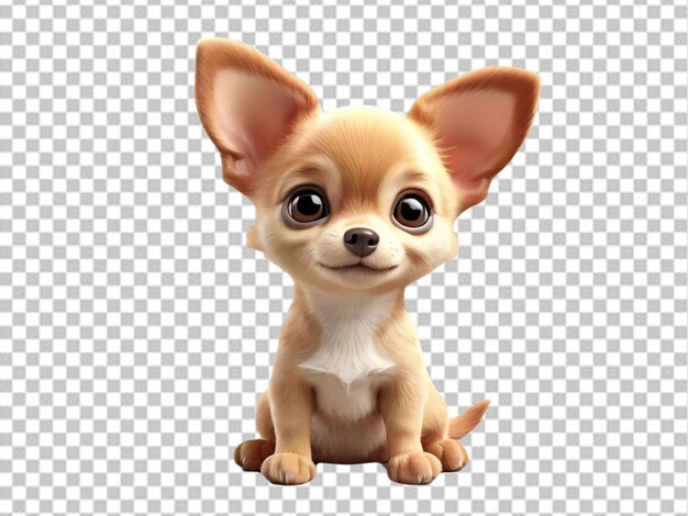 PSD psd de un bebé de dibujos animados en 3d chihuahua