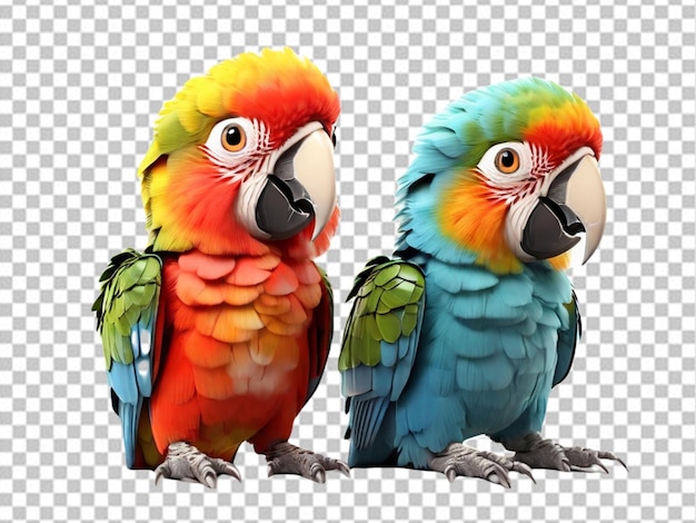 PSD psd de un bebé guacamayo en 3d