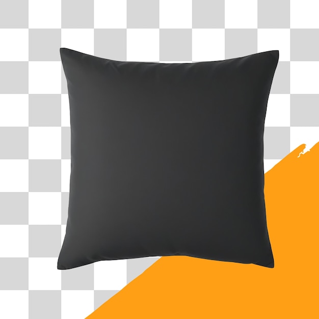 Psd beige Quadratcouch Kissen isoliert auf png transparentem Hintergrund