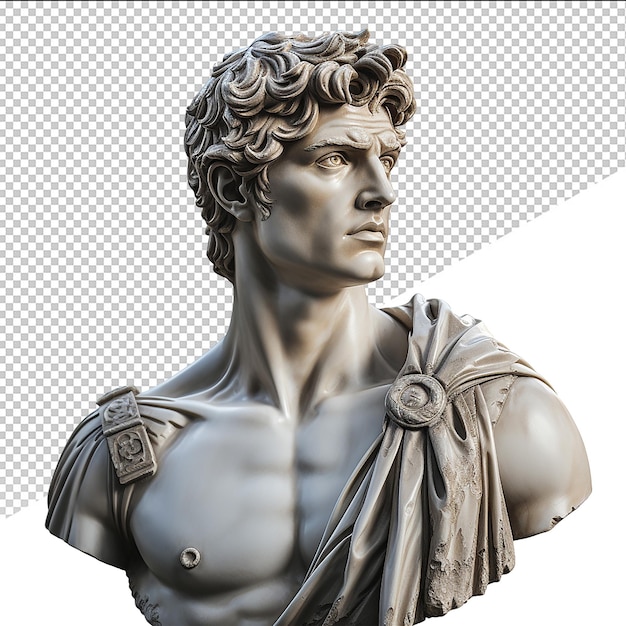 PSD psd belas figuras romanas esculpidas em fundo transparente