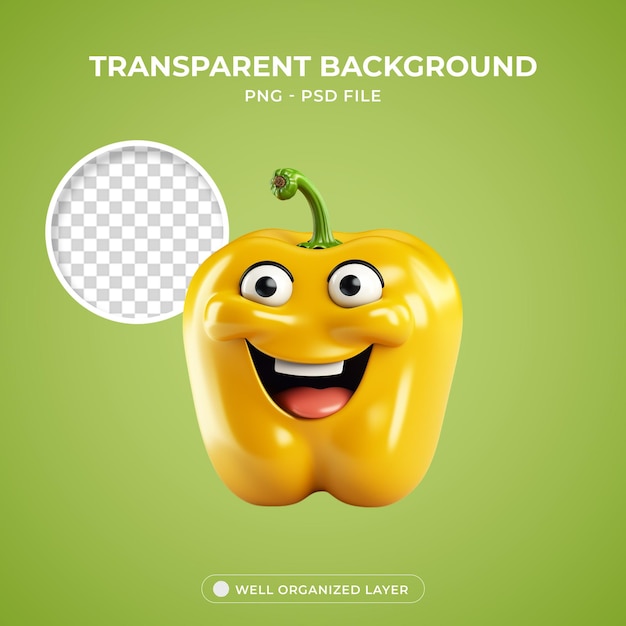 PSD psd bell pepper vegetables dibujos animados png transparente