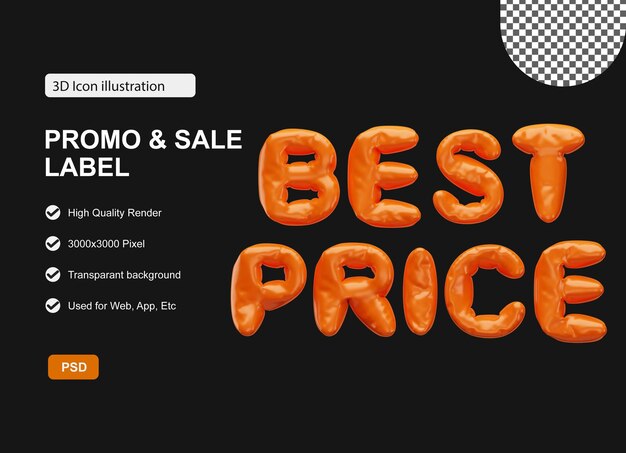 PSD psd best price-text-effekt