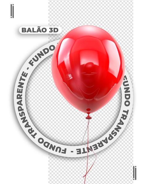 PSD psd bexiga de festa 3d sem imagem de fundo