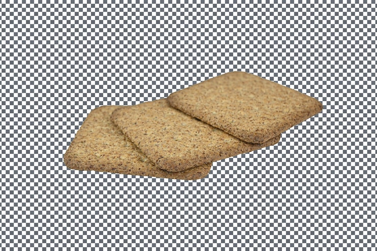 PSD psd bicuits galletas de trigo aisladas sobre un fondo transparente