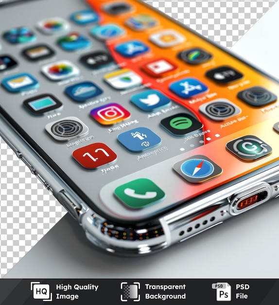 PSD psd-bild-smartphone-mockup mit ähnlichen benachrichtigungen in 3d-rendering