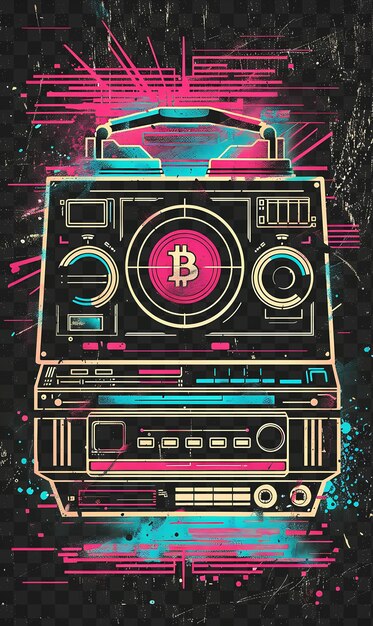 PSD psd bitcoin e criptomoeda arte descubra cartazes de néon banners flyers para tshirt design collage