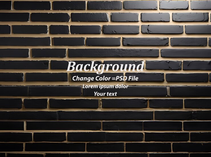 PSD psd black brick wall texture