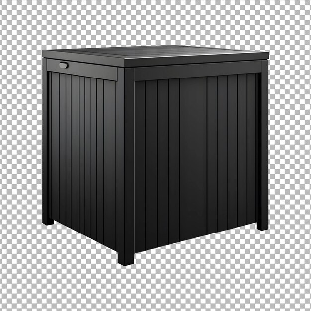 PSD psd black_deck_box_ storage_container isolado em transparent_background