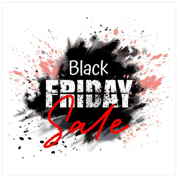 PSD psd black friday sale mit pinsel und texturhintergrund