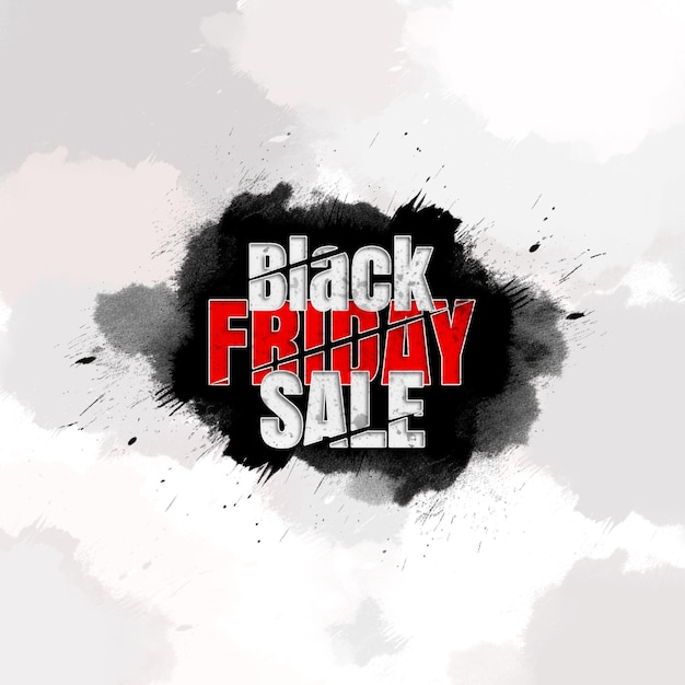 PSD psd black friday sale mit pinsel und texturhintergrund