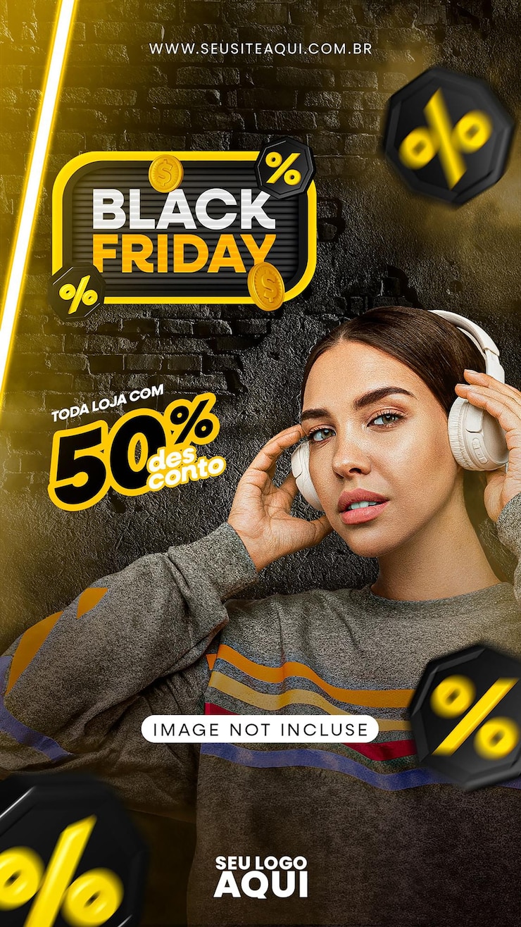 PSD psd black friday super sale instagram e facebook story banner template