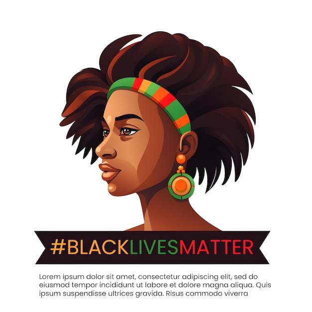 PSD Black history month social media editable poster design con testo colorato