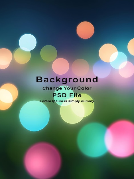PSD Blauer und rosa verschwommener Hintergrund mit verschwommenen Lichtern farbenfrohes abstraktes Bokeh