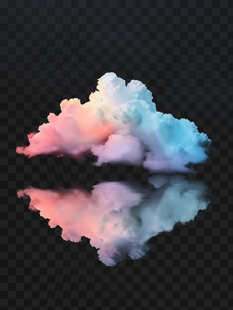 PSD psd blissful dreamy cloud mit flauschigen federn und weichen wolken s y2k neon glow t-shirt tattoo ink art