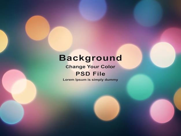 PSD Blue and pink blur background with blurry lights colorful abstract bokeh