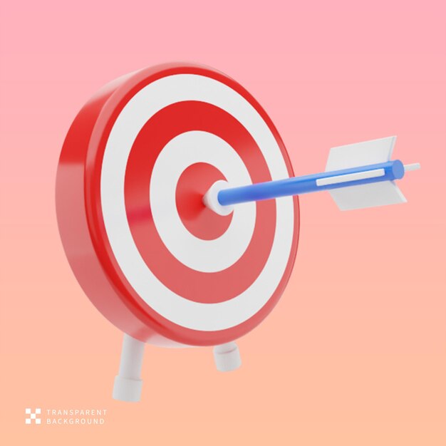 PSD Bogenschießen 3D-Illustration