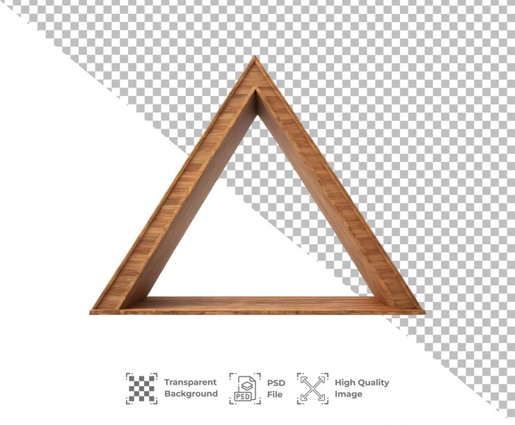 PSD en bois isolé sur fond transparent