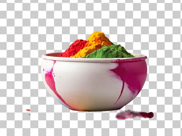 Psd D'un Bol De Concept Holi Avec Les Couleurs De Holi