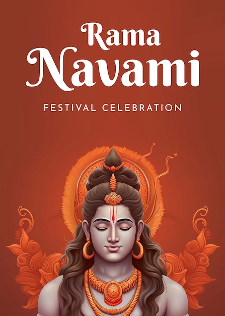 PSD psd bonne fête de ram navami de l'inde seigneur rama