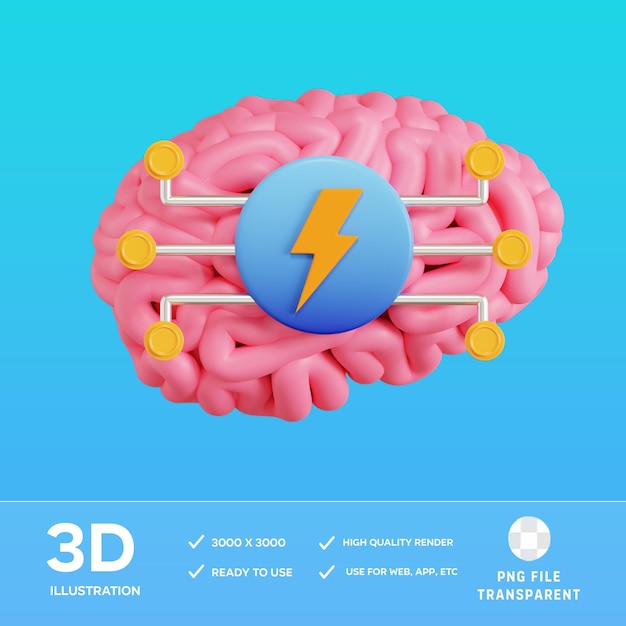 PSD-Brainstorming in 3D-Illustration