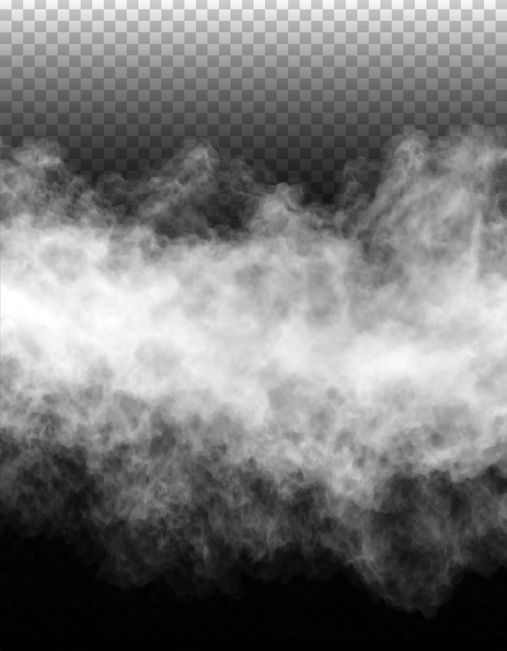 PSD psd brouillard ou fumée arrière-plan transparent isolé brume blanche smog vapeur de poussière png