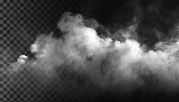 PSD Brouillard ou fumée arrière-plan transparent isolé Brume blanche smog vapeur de poussière PNG