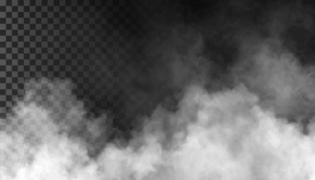 PSD Brouillard ou fumée arrière-plan transparent isolé Brume blanche smog vapeur de poussière PNG
